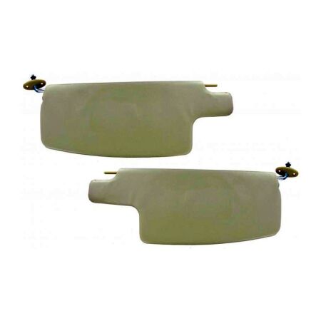 Sun visors white without mirror (2 pieces)
