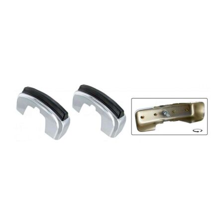 Bumper horns with rubber strip for bumpers with strip (2 pieces)