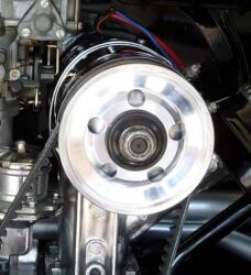 Pulley for alternator perforated