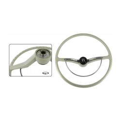 Steering wheel standard beige silver complete