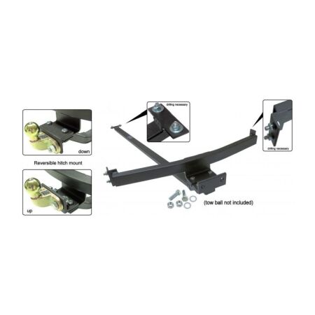 Anhängerkupplung Halterung mit Schrauben Käfer 1300-1500-1302-1303 8/1967 bis 7/1974, 1200 8/1973 bis 7/1974