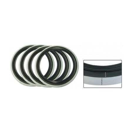 Ringe für Weißwandreifen (2,5 cm schwarz, 2,5 cm weiß) 4 Stück