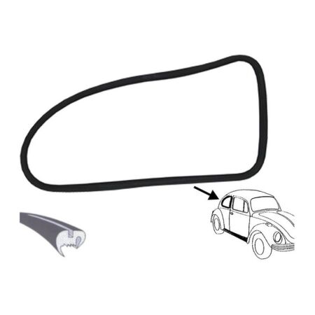 Seitenfensterdichtung hinten rechts ohne Nut für Zierleiste A-Qualität