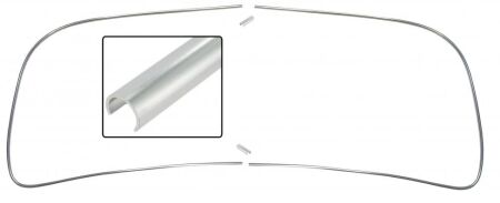 Trim strip window frame windshield aluminum