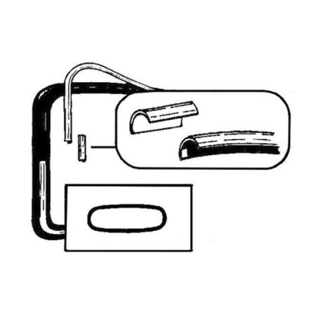 Trim strip rear window aluminum