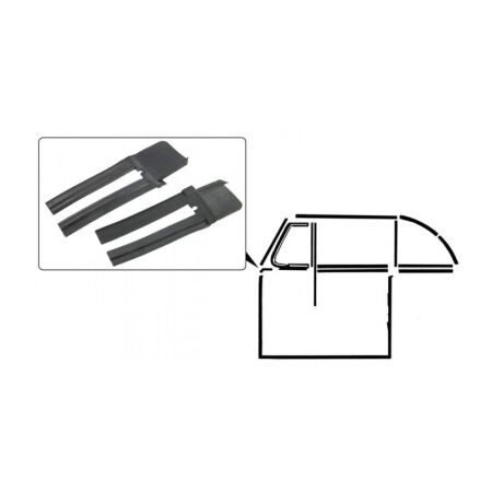 Rubber end piece display window / door glass (2 pieces)