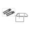 Rubber end piece display window / door glass (2 pieces)