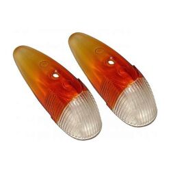 Blinkerglas weiß gelb (2 Stück)