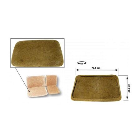 Padding for seat surface front 2-seater bench horsehair