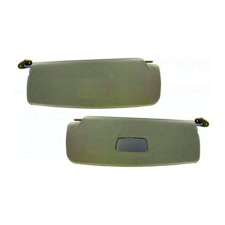 Sonnenblenden weiß mit Spiegel (2 Stück)