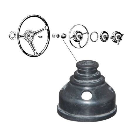 Capuchon en caoutchouc pour bouton de klaxon de volant