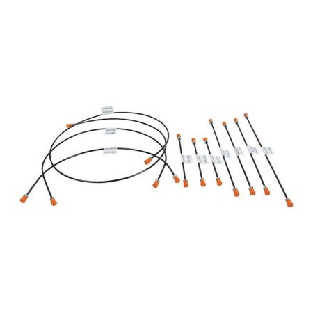 Brake line set 2-circuit brake system (not for models with brake booster). With 10 lines for 1 car