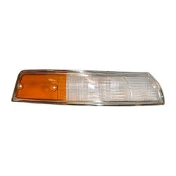 Indicator light glass EU chrome edge white/yellow right...