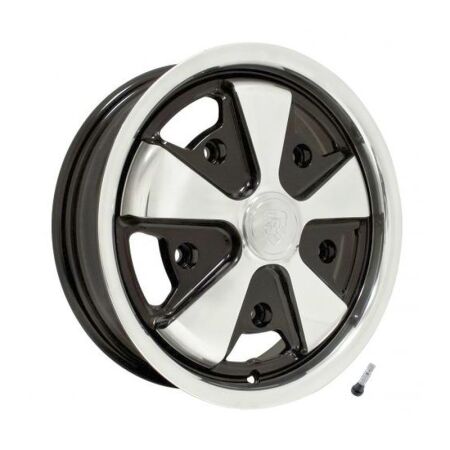 Aluminum rim 911 polished with black inner side (each)