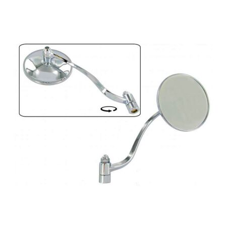 Rétroviseur extérieur droit rond en acier inoxydable USA