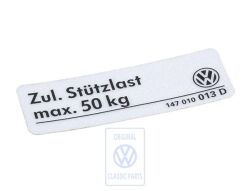 Kennschild für Anhängerbetrieb