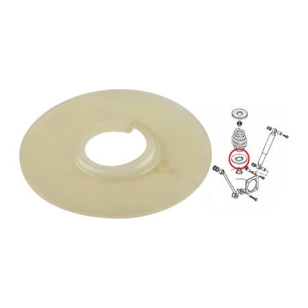 Federunterlage, Polyurethan, milchig weiß, 3 mm Dicke, hinten, unten