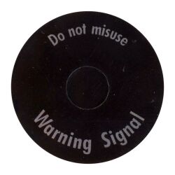 Adhesive sign, hazard warning switch, English