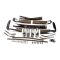 Bumper set, stainless steel, front and rear, US