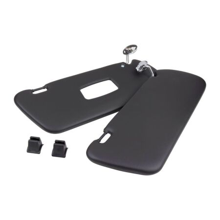 Pare-soleil avec miroir côté passager, avec clips, noir