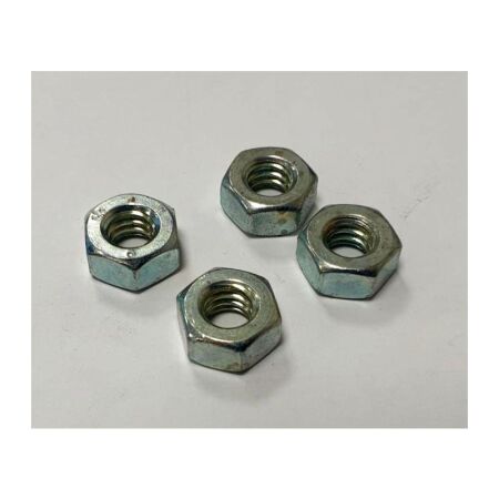 Galvanized steel M7 hex nuts (4 pieces)