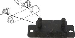 Support en caoutchouc pour silencieux