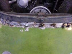 Rail for rubber seal trunk lid and hood