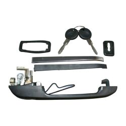 Door handle with key outside front black right