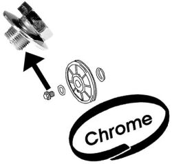 Riemenscheibenbefestigungsbolzen Chrom kurz